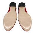 Load image into Gallery viewer, Miu Miu Red / Black Embroidered Crystal Embellished Satin Loafers
