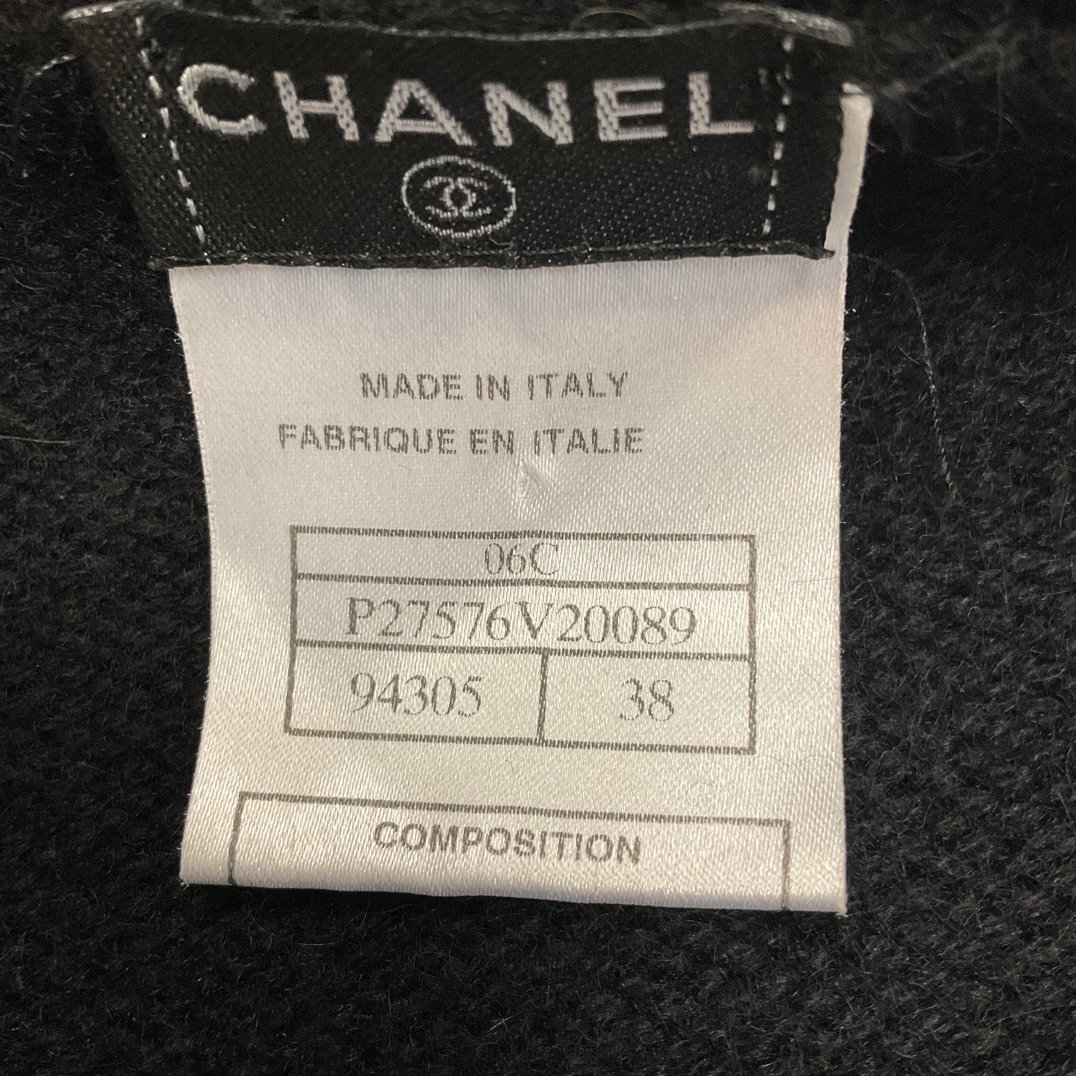 Chanel Black Vintage 2006 Cashmere and Mohair Cardigan and Top Two-Piece Set