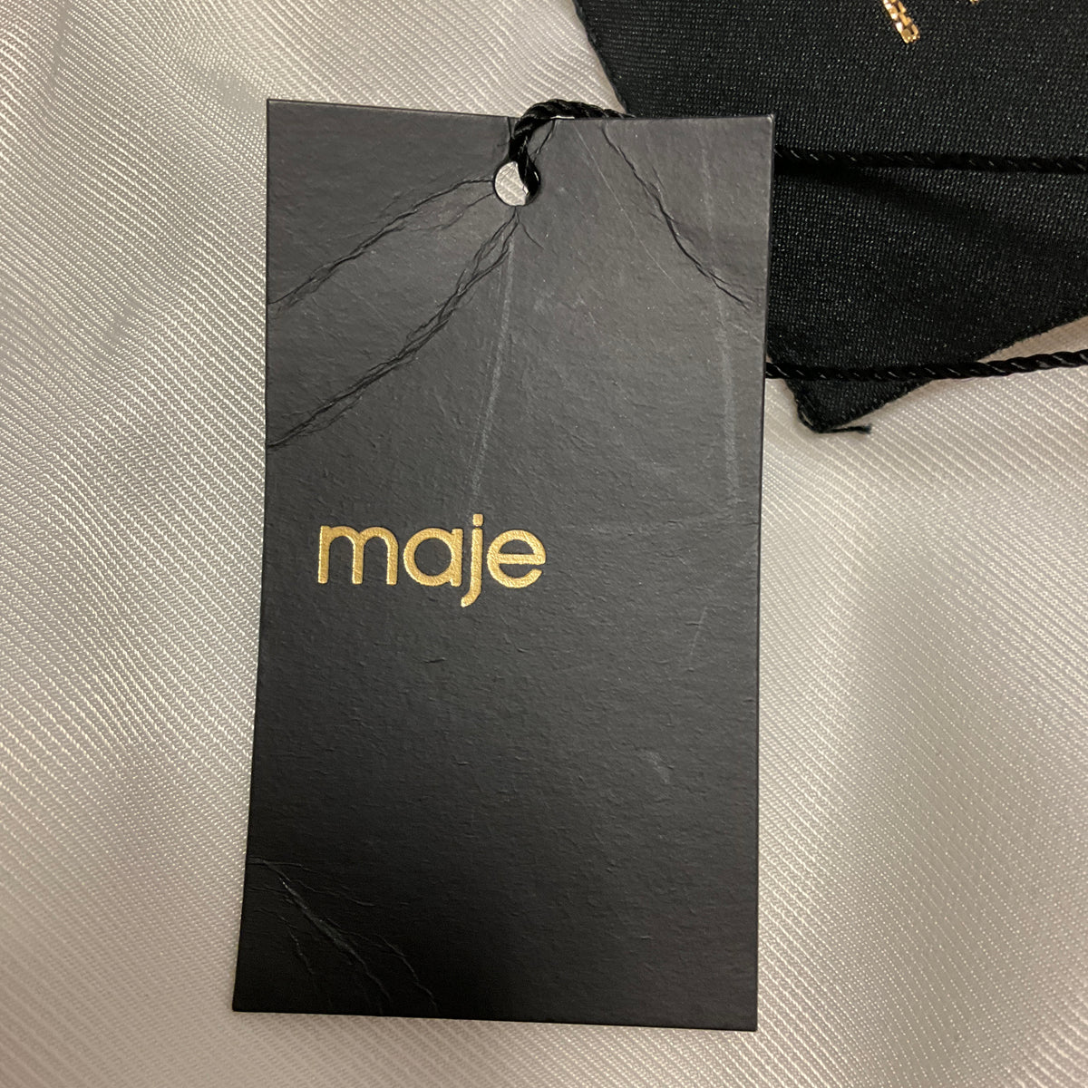 Maje White Blanche Looped Faux Fur Jacket