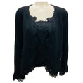 Load image into Gallery viewer, Chanel Black Vintage 2006 Cashmere and Mohair Cardigan and Top Two-Piece Set
