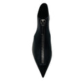 Load image into Gallery viewer, Stella McCartney Black / Silver Zipper Detail Low Heeled Vegan Leather Shoes / Booties
