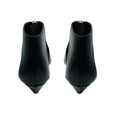 Load image into Gallery viewer, Stella McCartney Black / Silver Zipper Detail Low Heeled Vegan Leather Shoes / Booties
