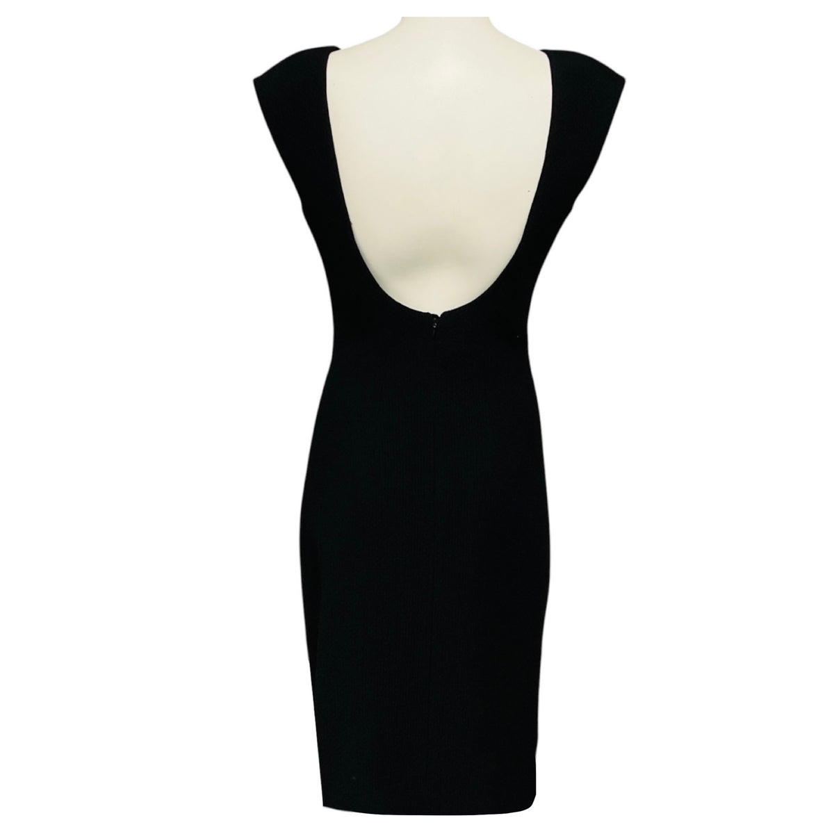 Prada Black Textured Nylon and Wool Cocktail Dress