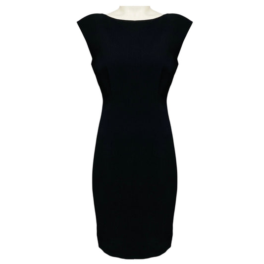 Prada Black Textured Nylon and Wool Cocktail Dress