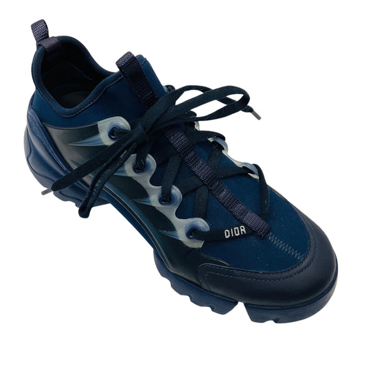 Christian Dior Indigo Blue Neoprene and Gros D-Connect Sneakers