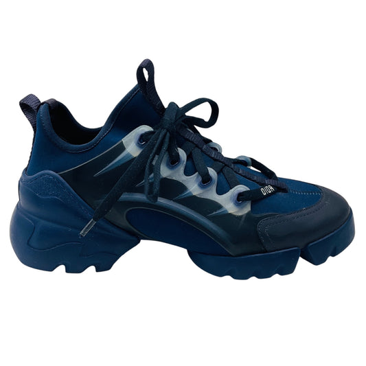 Christian Dior Indigo Blue Neoprene and Gros D-Connect Sneakers