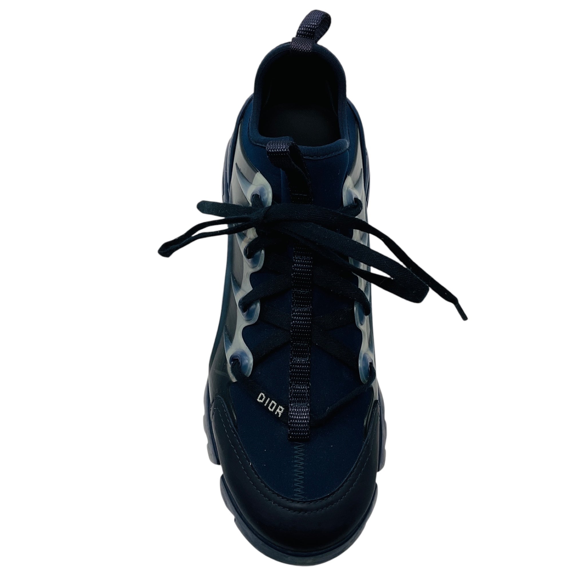 Christian Dior Indigo Blue Neoprene and Gros D-Connect Sneakers