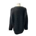 Load image into Gallery viewer, Brunello Cucinelli Charcoal Grey Cashmere V Neck Sweater with Sequins
