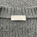 Load image into Gallery viewer, Brunello Cucinelli Charcoal Grey Cashmere V Neck Sweater with Sequins
