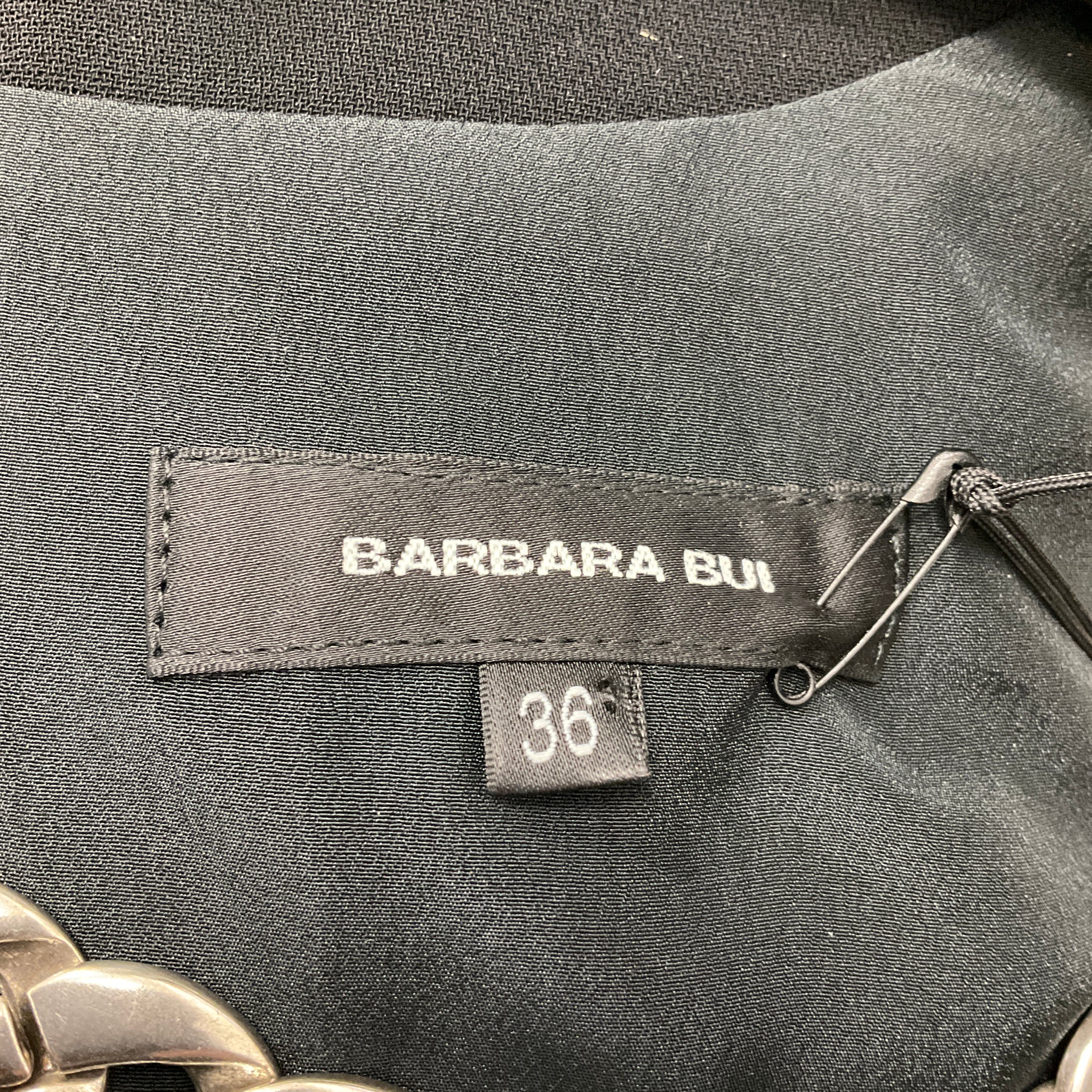 Barbara Bui Black / Silver Chain Detail Top