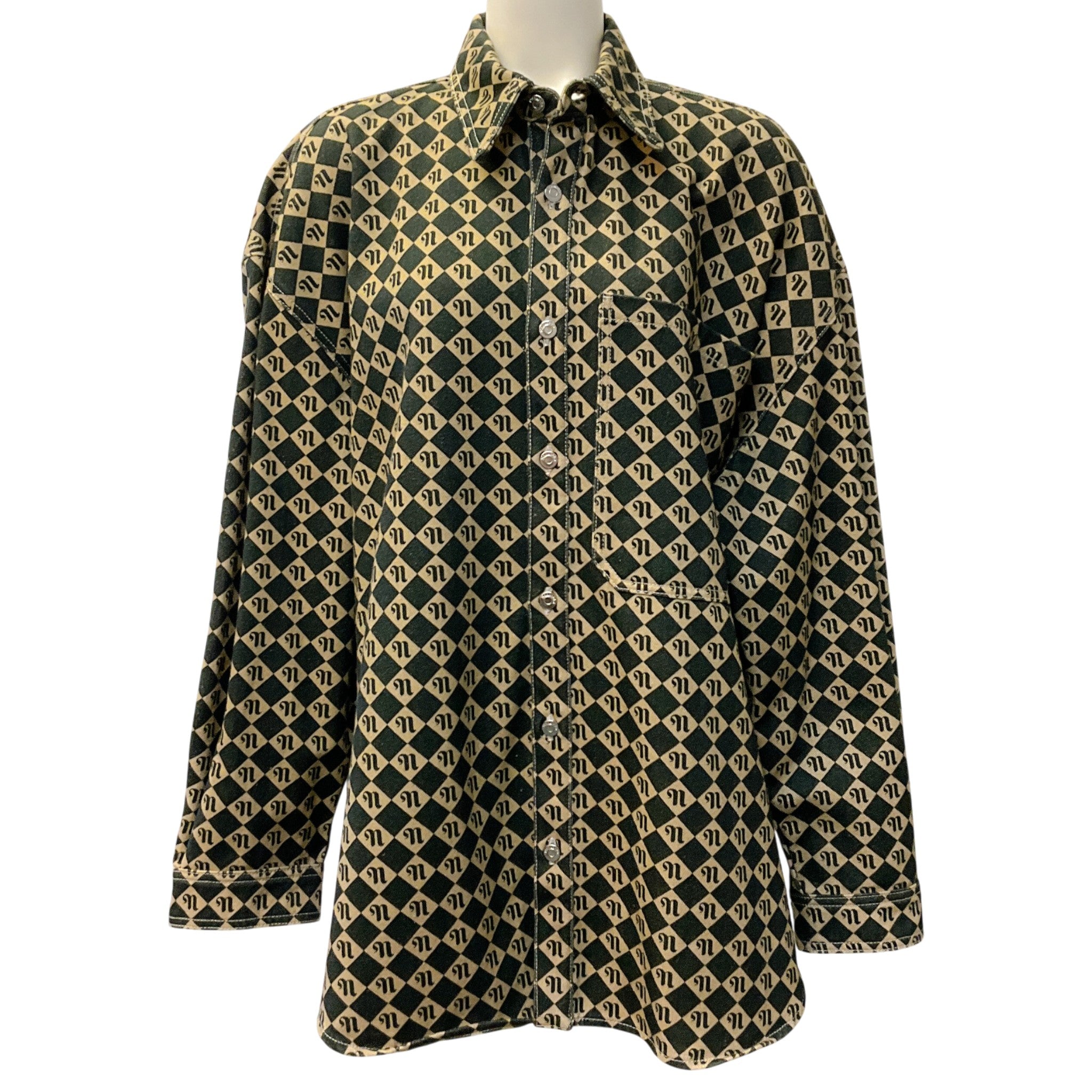 Nanushka Black / Brown Denim Aarna Jacket
