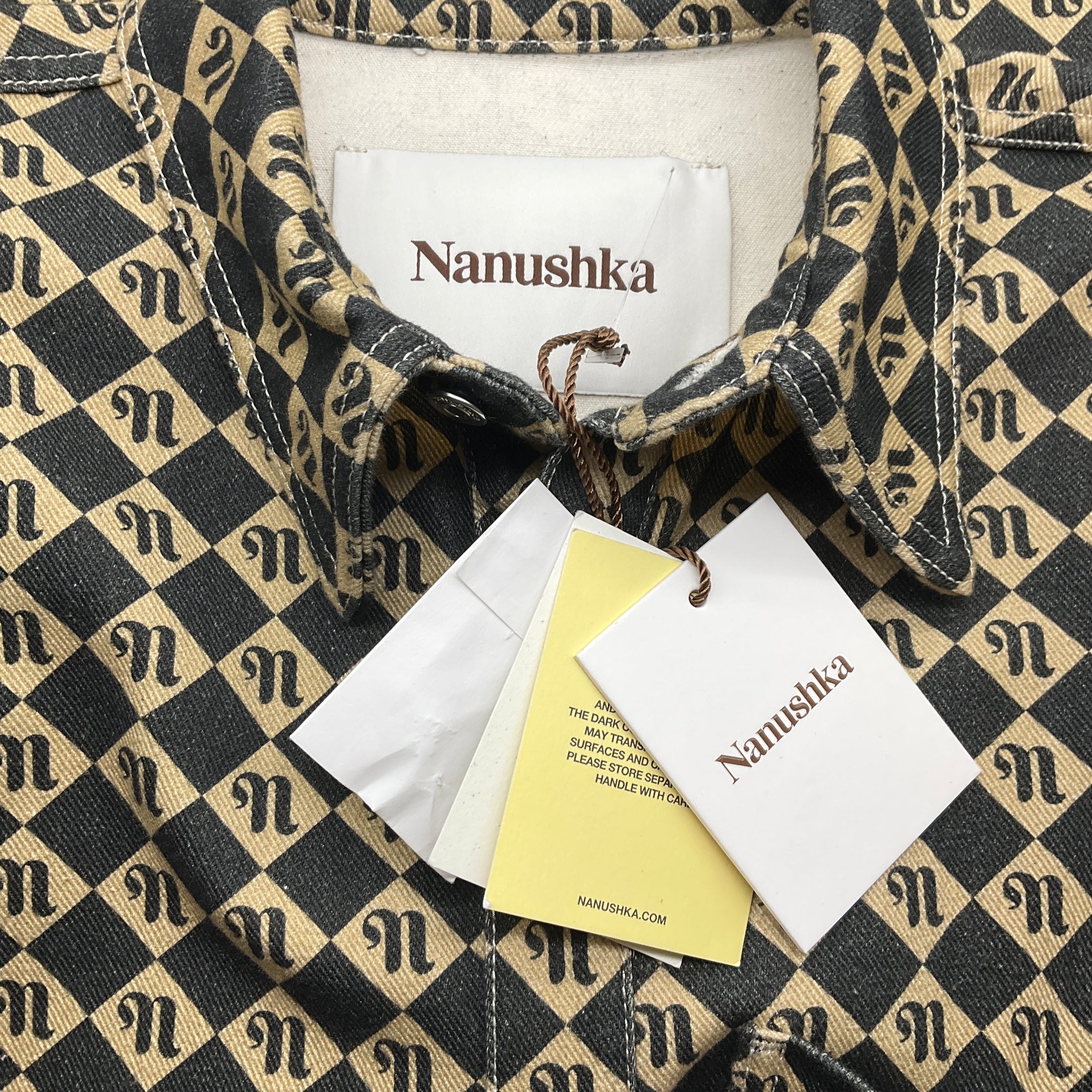 Nanushka Black / Brown Denim Aarna Jacket