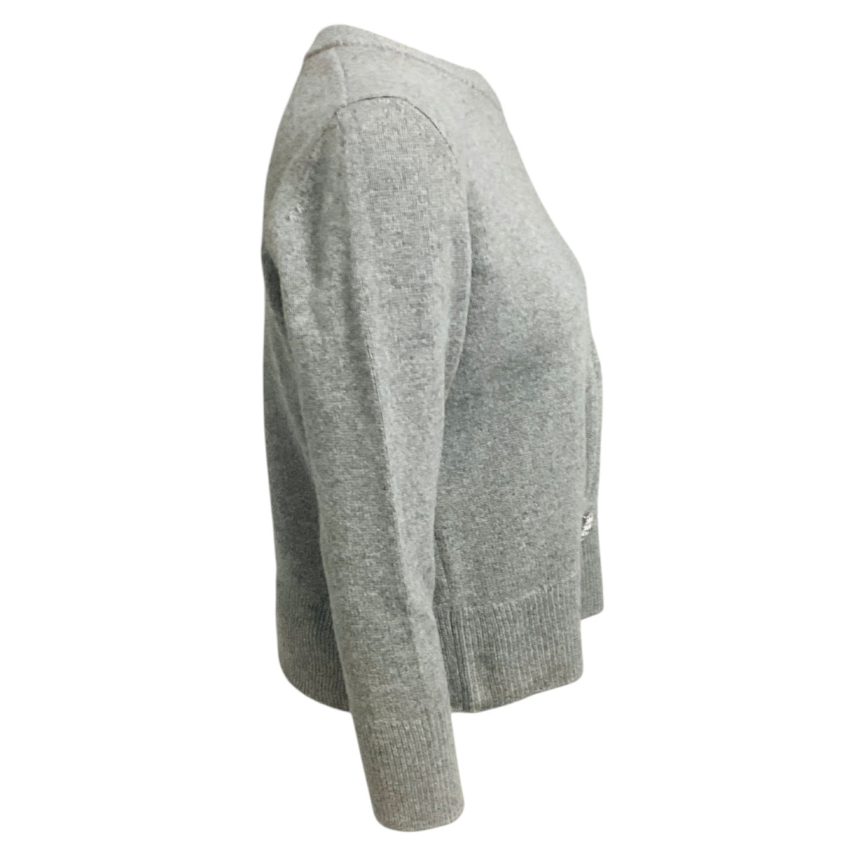 Erdem Grey Crystal Embellished Wool Knit Sweater