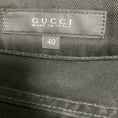 Load image into Gallery viewer, Gucci Black Cotton Stretch Pants with Gold Metallic Waist
