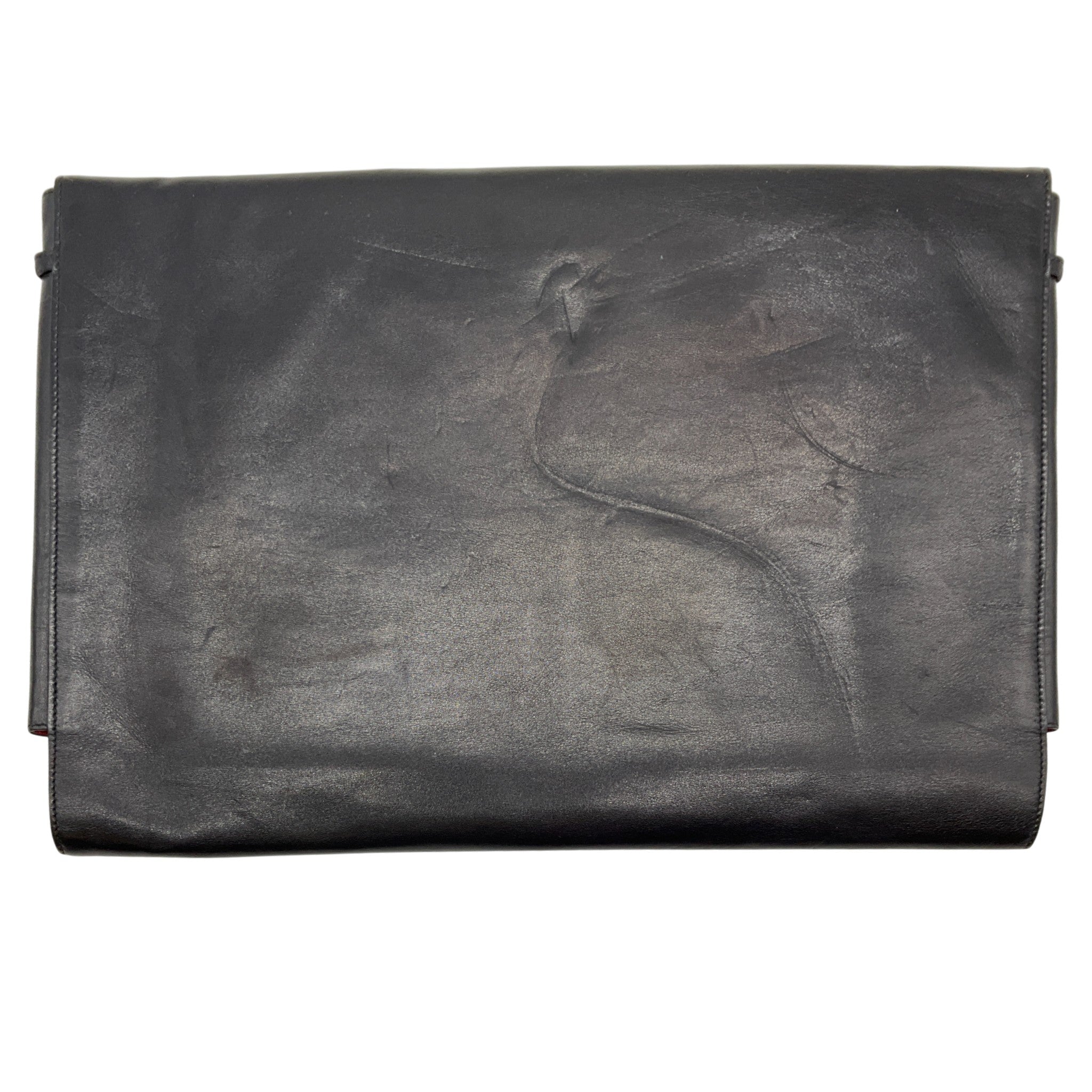 Chanel Vintage 1980's Black Leather Portfolio