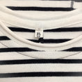 Load image into Gallery viewer, R13 Black / Ivory Striped Long Sleeve Tee with Bell Sleeves
