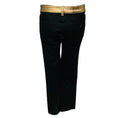Load image into Gallery viewer, Gucci Black Cotton Stretch Pants with Gold Metallic Waist
