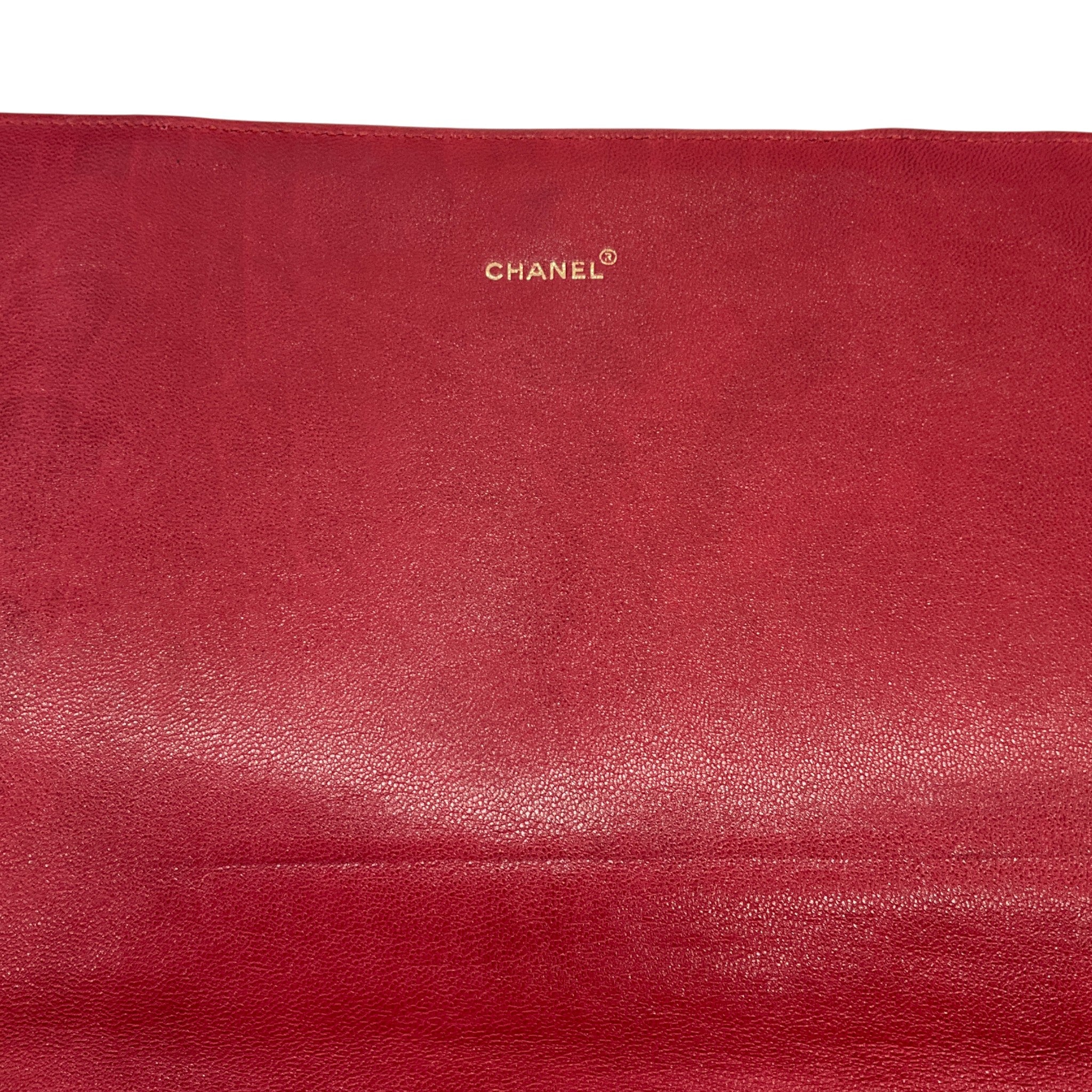 Chanel Vintage 1980's Black Leather Portfolio