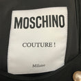 Load image into Gallery viewer, Moschino Couture Black Pearl Embellished Neck Short Sleeved Crepe Cocktail Dress
