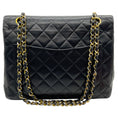 Load image into Gallery viewer, Chanel Vintage 1980's Black Leather Classic Square Double Flap Bag

