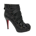 Load image into Gallery viewer, Christian Louboutin Black Strap Detail High Heeled Leather Booties
