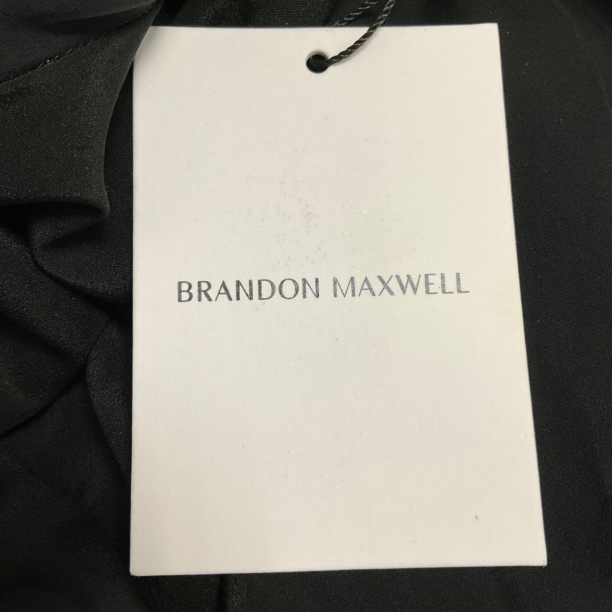 Brandon Maxwell Black Silk Georgette Raina Dress