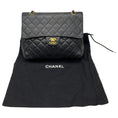 Load image into Gallery viewer, Chanel Vintage 1980's Black Leather Classic Square Double Flap Bag
