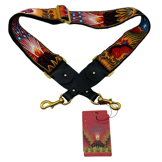 Valentino Multicolor Canvas Embroidered Rockstud Guitar Strap