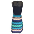 Load image into Gallery viewer, M Missoni Black / Teal Multi Zig Zag Knit Sleeveless Dress
