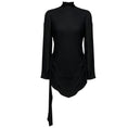 Load image into Gallery viewer, Brandon Maxwell Black Silk Georgette Raina Dress
