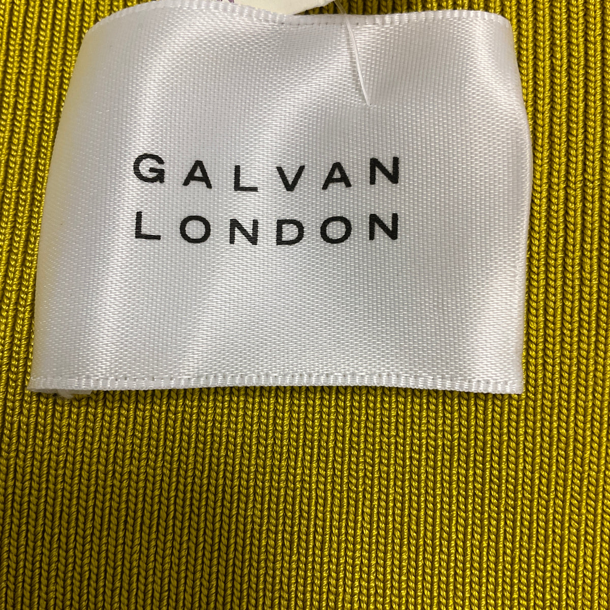 Galvan London Chartreuse / Yellow Atalanta Fitted Knit Midi Dress