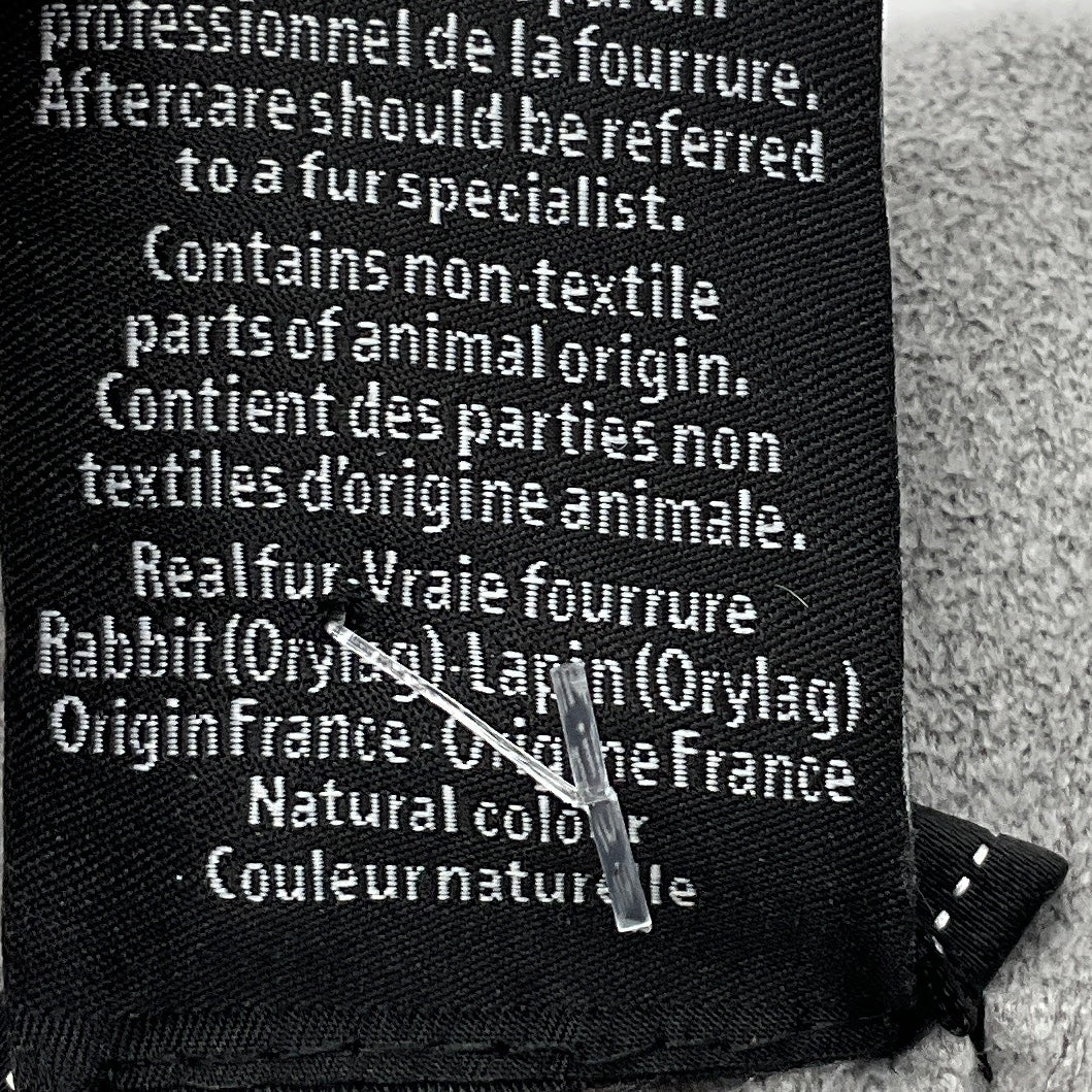 Chanel Grey CC Logo Orylag Rabbit Fur Travel Neck Pillow