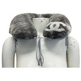 Load image into Gallery viewer, Chanel Grey CC Logo Orylag Rabbit Fur Travel Neck Pillow
