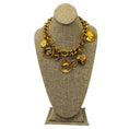Load image into Gallery viewer, Versace Tribute Gold Heritage Medusa Coin and Heart Medallion Charm Chunky Chain Necklace

