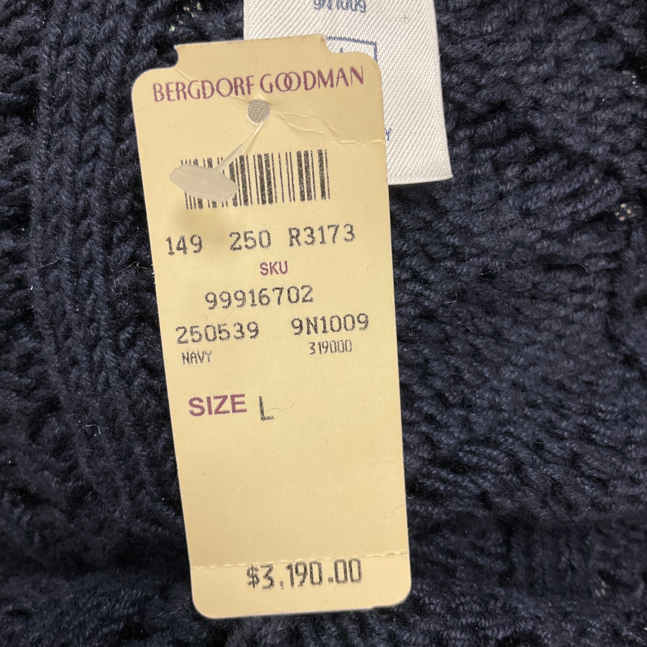 Oscar de la Renta 2013 Navy Metallic Knit Long Cardigan Sweater