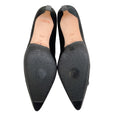 Load image into Gallery viewer, Manolo Blahnik Black Satin Pumps with Flower Detail

