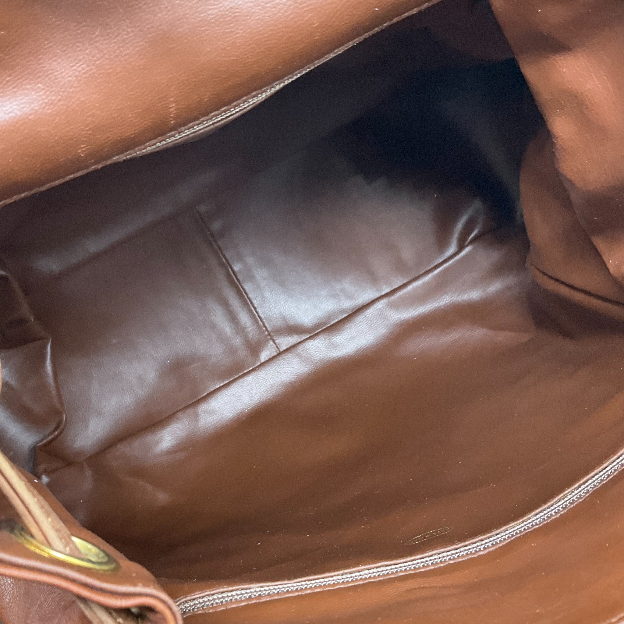 Chanel Vintage 1990's Brown Wool / Leather Backpack