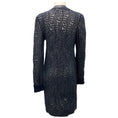 Load image into Gallery viewer, Oscar de la Renta 2013 Navy Metallic Knit Long Cardigan Sweater
