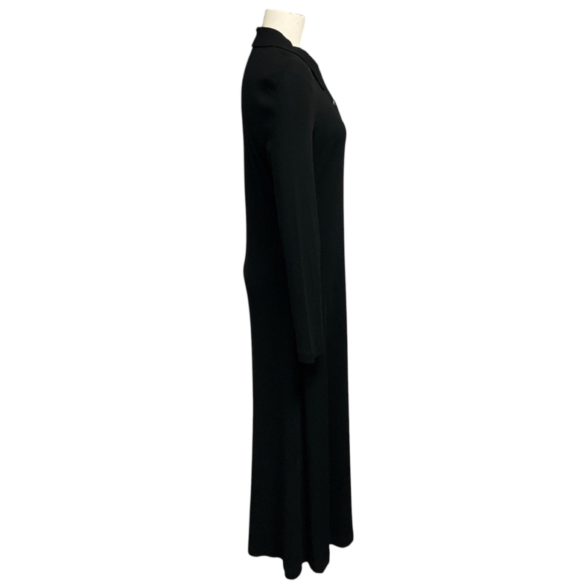 Rosetta Getty Black Polo Long Sleeved Jersey Midi Dress