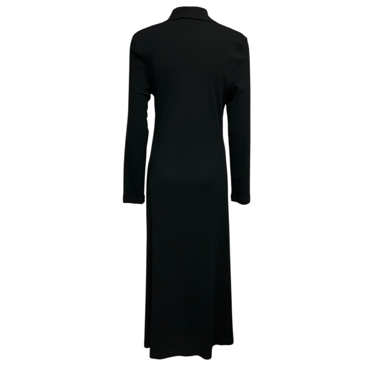 Rosetta Getty Black Polo Long Sleeved Jersey Midi Dress