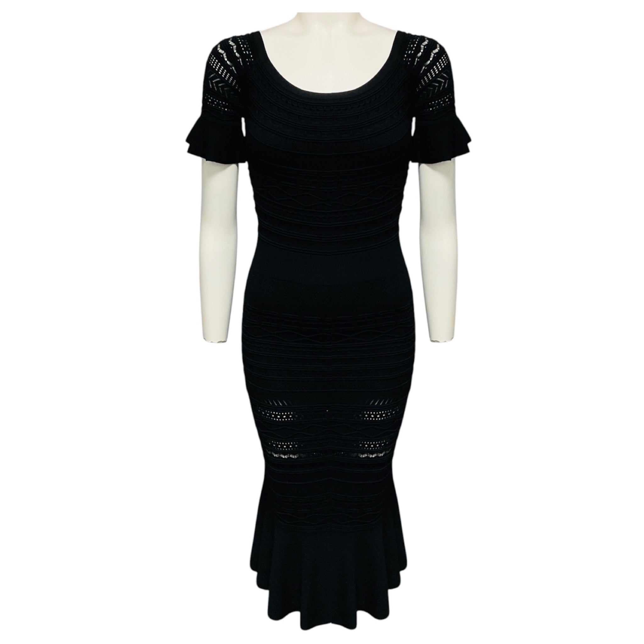 Alexis Black Sheira Knit Midi Dress