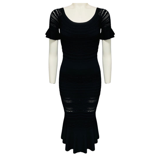 Alexis Black Sheira Knit Midi Dress