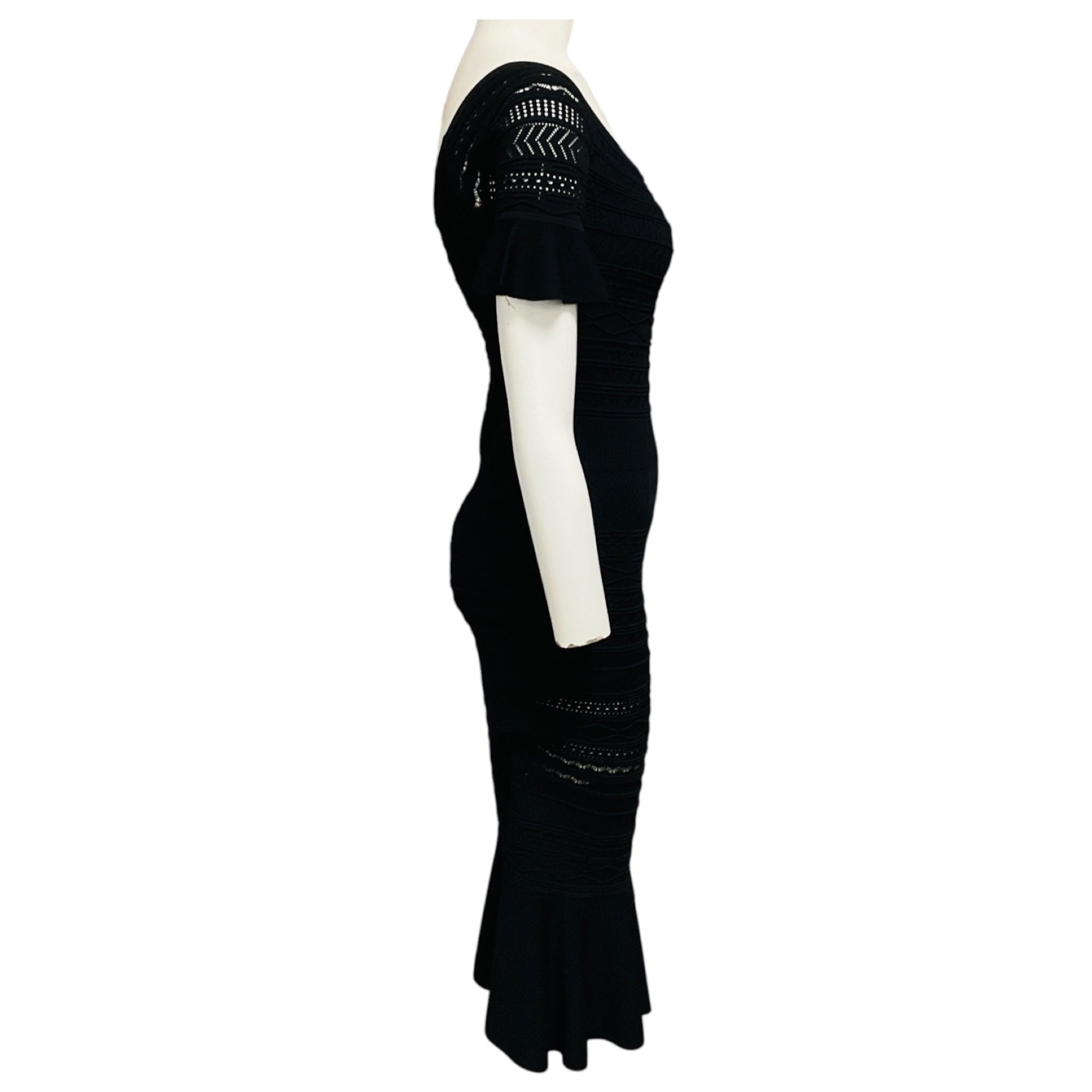 Alexis Black Sheira Knit Midi Dress