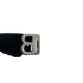 Load image into Gallery viewer, Balenciaga Black / Silver Crystal Embellished BB Logo Rectangular Shape Acetate Narrow Dynasty Sunglasses
