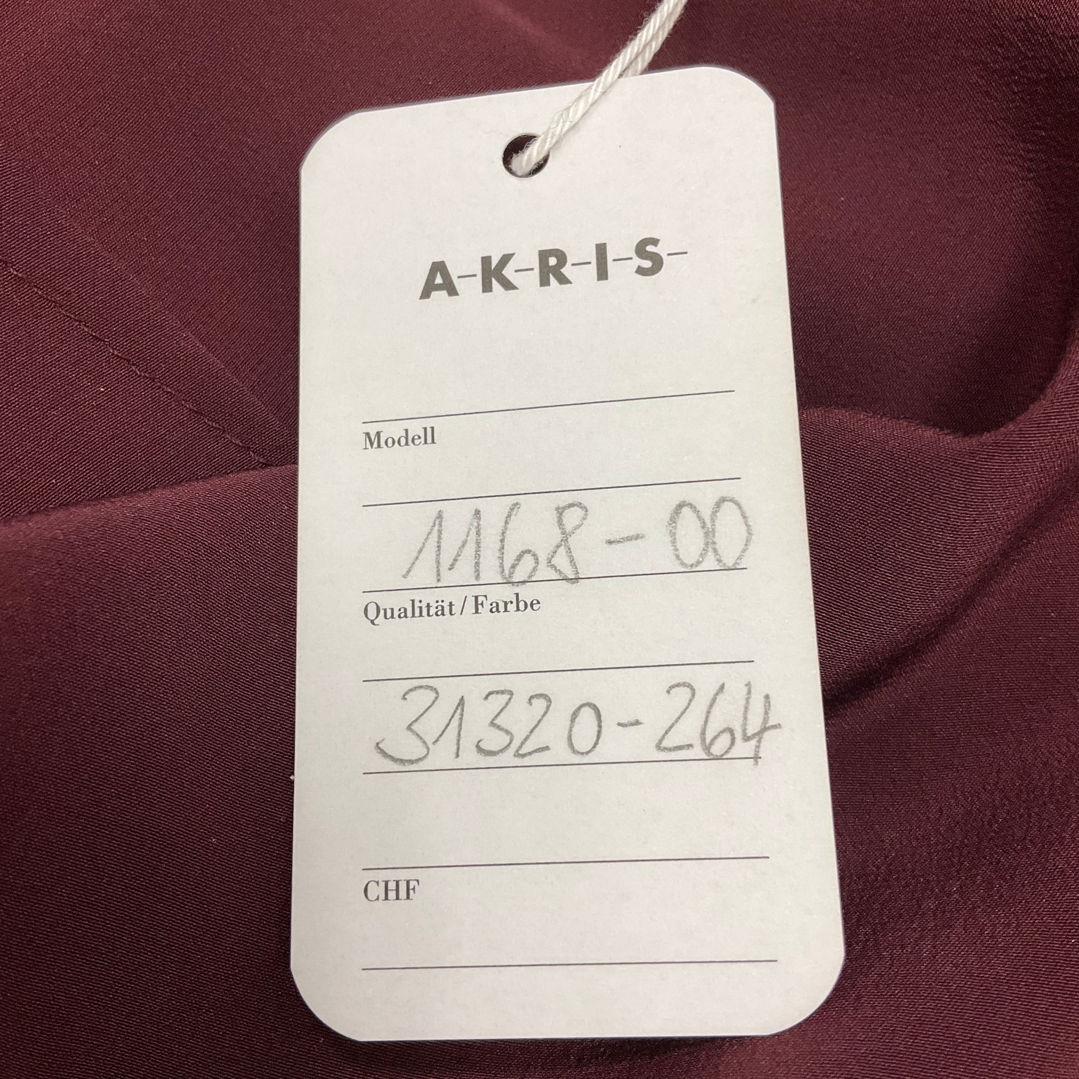 Akris Burgundy High Low Silk Top