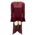 Load image into Gallery viewer, Akris Burgundy High Low Silk Top
