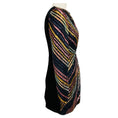 Load image into Gallery viewer, Self-Portrait Black Multi Stripe Sequin Asymmetric Mini Dress
