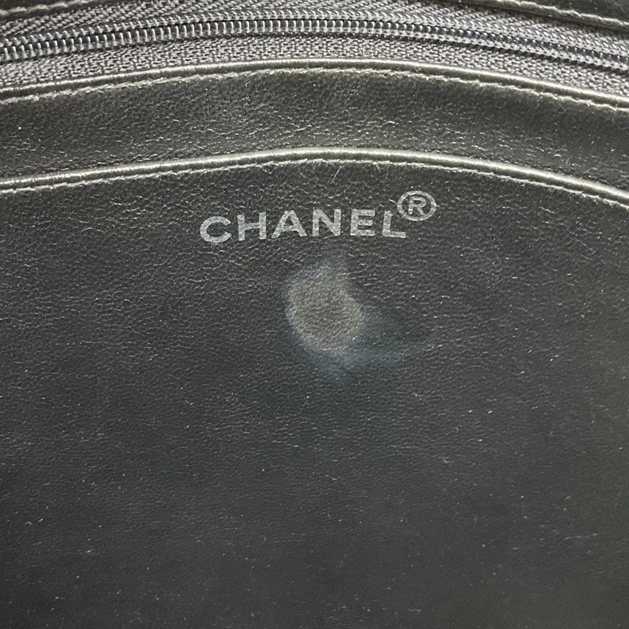 Chanel Vintage 1990's Black Quilted Patent Leather Backpack