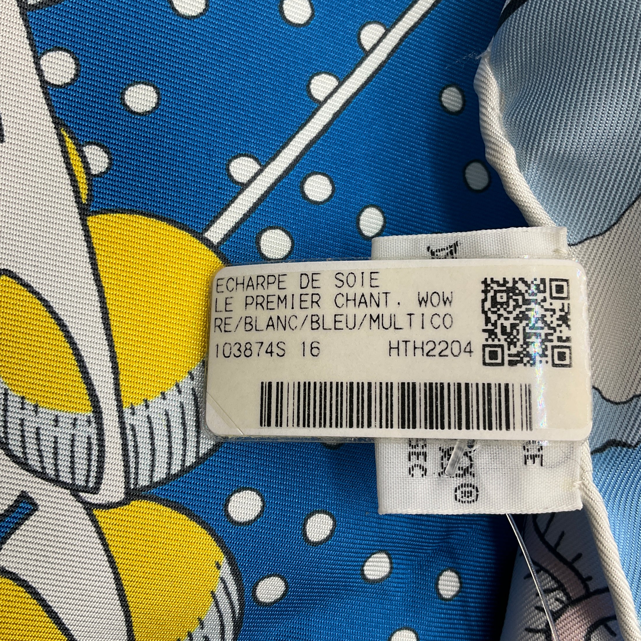 Hermes Red / White / Blue Multi Le Premier Chant Wow Silk Scarf