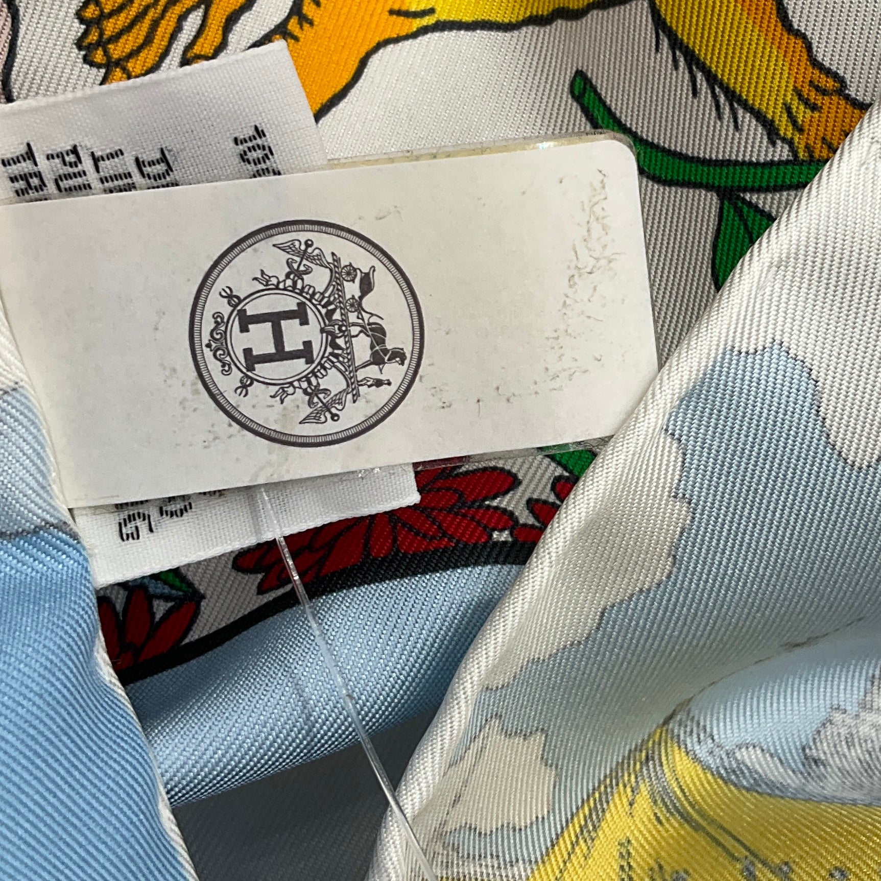Hermes Red / White / Blue Multi Le Premier Chant Wow Silk Scarf